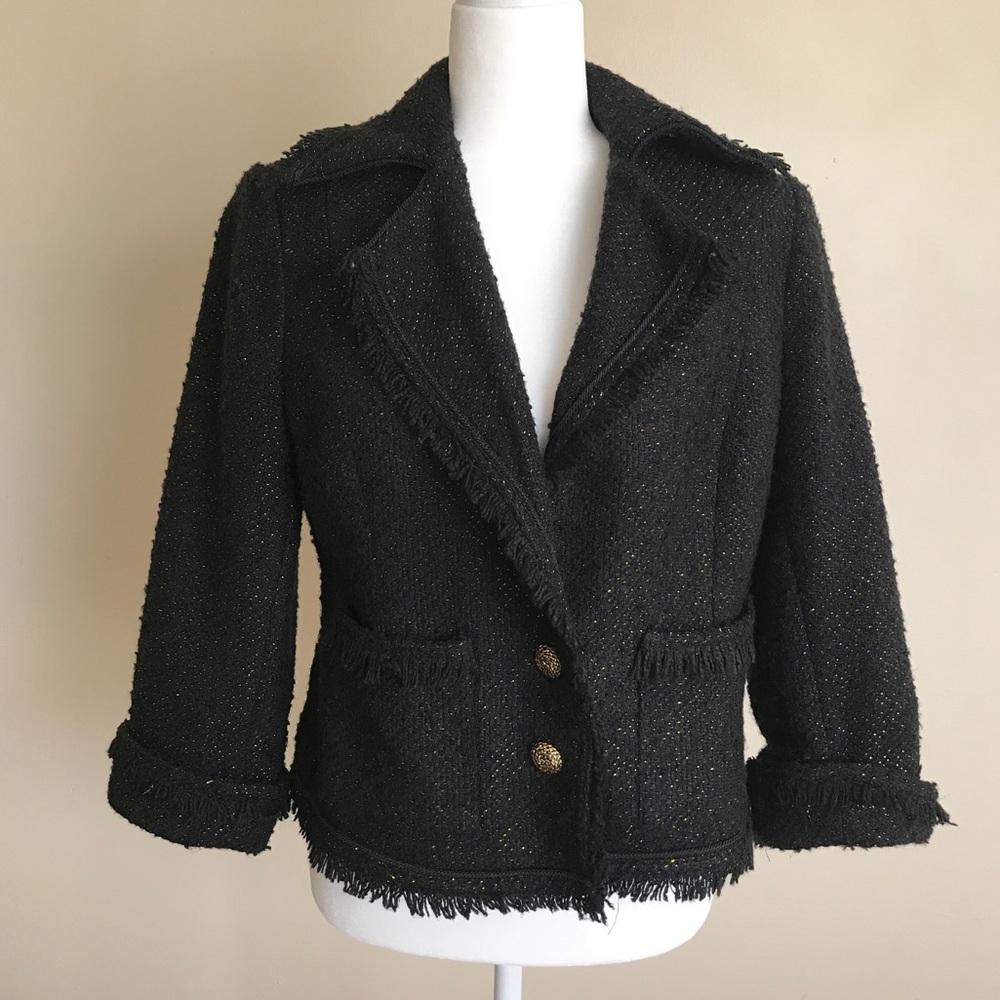 Black and Gold New York & Company Blazer Jacket